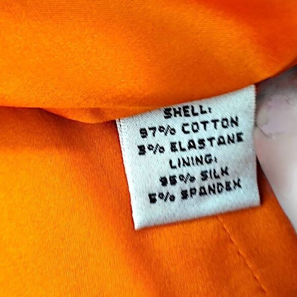 St. John Womens Jacket Sz 6 Bright Zebra Multicolors Orange Silk Floral - Picture 8 of 12